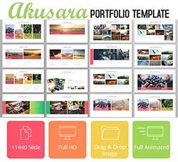 PPT模板－产品推广演示：Akusara Portfolio Powerpoint Template